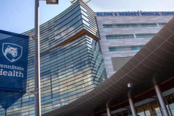 The exterior of Milton S. Hershey Medical Center
