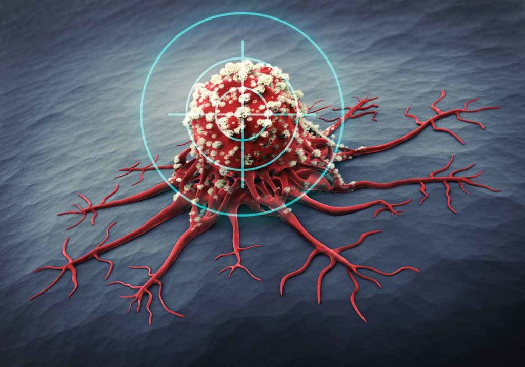 3D rendering of the structure of the protein molecule tumor marker glioblastoma. X-ray crystalline model of the protein encoded by the MELK gene.