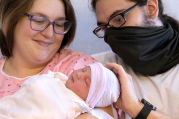 Parents with their newborn